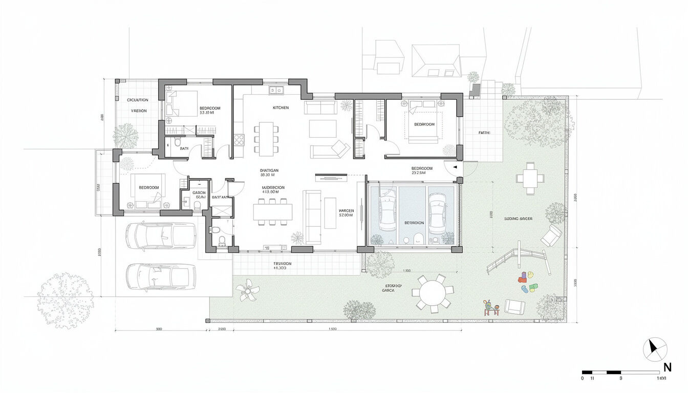 Découvrez des plans de maison 4 chambres alliant design moderne et fonctionnalité pour un espace de vie optimal et confortable.