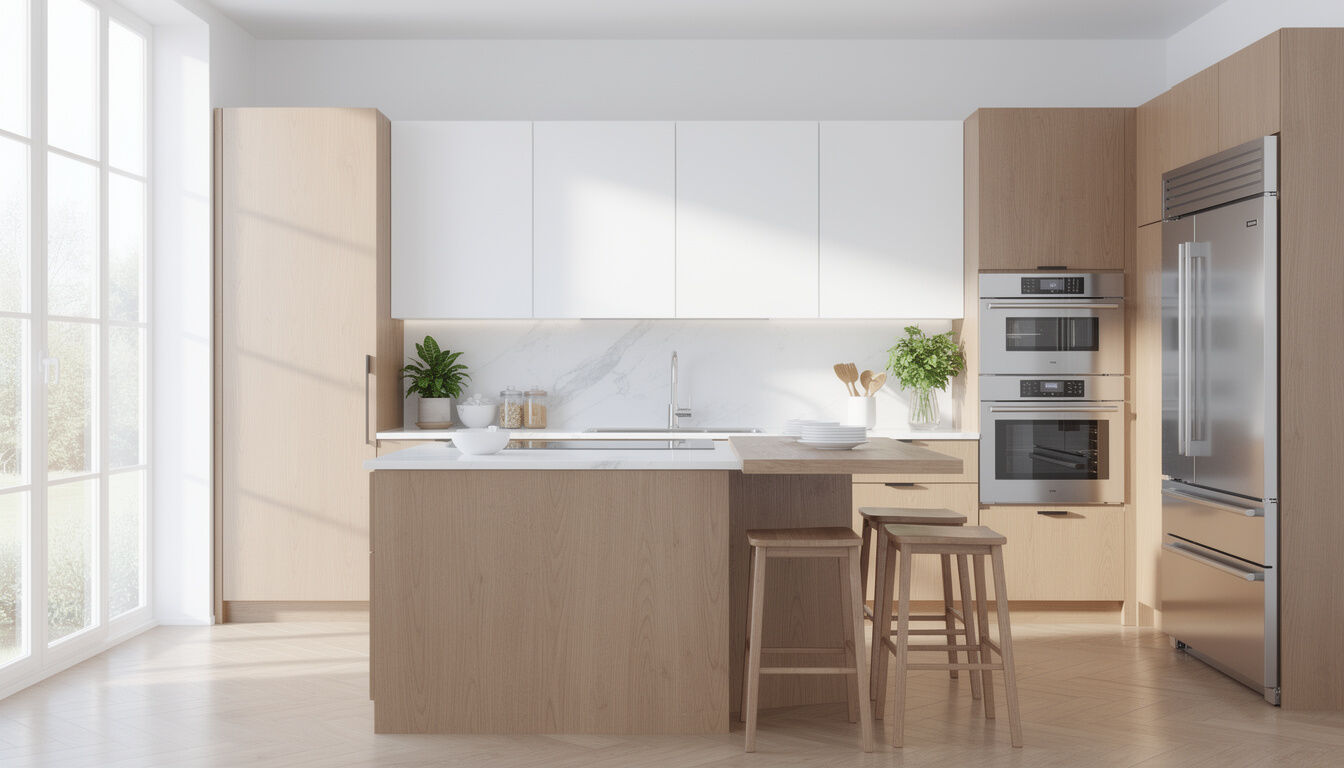 Cuisine Blanche et Bois : L'alliance intemporelle